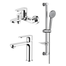 Набор смесителей 3 в 1 для душа Aquatek Альфа AQ1930CR - фото 