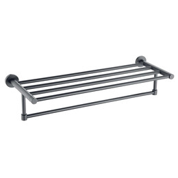 Полка для полотенец Aquatek Вега AQ4015BGM, цвет оружейная сталь - фото 
