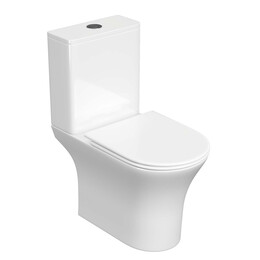 Унитаз-компакт безободковый Aquatek Optima AQ4412-00 с тонкой крышкой микролифт - фото 