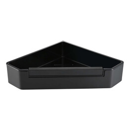 Полка угловая со стеклоочистителем Aquatek AQ4976MB, цвет чёрный матовый - фото 