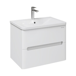 Тумба подвесная с раковиной Grossman Адель 70 см 107017, белый глянец - фото 