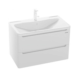 Тумба подвесная с раковиной Grossman Адель 80 см 108003, белый глянец - фото 