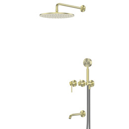 Душевая система для ванны Abber Wasser Kreis 316 AF8117BG, брашированное светлое золото - фото 