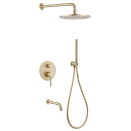 Душевая система для ванны Abber Wasser Kreis AF8117G, золото матовый - фото 