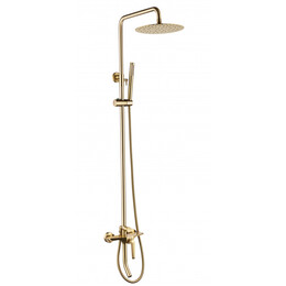 Душевая стойка с изливом Grocenberg GB7025MG, золото матовое - фото 