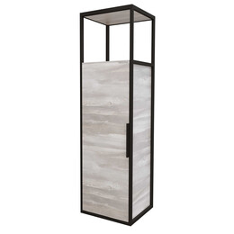 Пенал подвесной Grossman Лофт 40 см 304002, шанико/металл чёрный - фото 