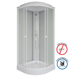 Душевая кабина Niagara Promo 80x80 см  P80/13/MT, белый/матовое (безсиликоновая сборка) - фото 