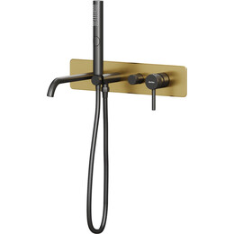 Смеситель для ванны Allen Brau Priority 5.31A05-GB31 (со скрытой частью) золото/чёрный - фото 