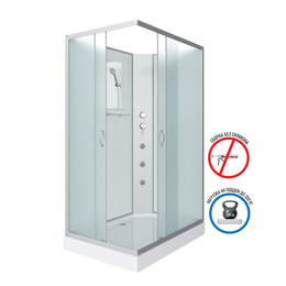 Душевая кабина Niagara Classic 120x90 см 432953QBKG, хром/матовое (безсиликоновая сборка) - фото 