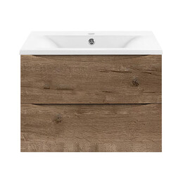Тумба подвесная с раковиной Vincea Mia 60 см VMC-2MA600VO, дуб винтаж - фото 