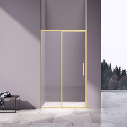 Душевая дверь Vincea Slim 120 см VDP-4SL120CLG (стекло 8 мм) золото/прозрачное - фото 