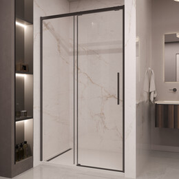 Душевая дверь Vincea Stella 110 см VDS-1ST110CLB (стекло 8 м) чёрный/прозрачное - фото 