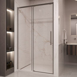 Душевая дверь Vincea Stella 130 см VDS-1ST130CLGM (стекло 8 м) вороненая сталь/прозрачное - фото 