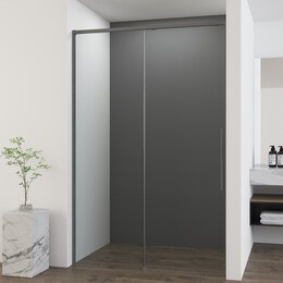 Душевая дверь Vincea Ultima 100 см VDS-7UL100CLGM (стекло 8 м) вороненая сталь/прозрачное - фото 