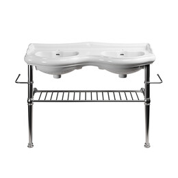 Раковина двойная с консолью Kerasan Retro 120 см 730190 - фото 