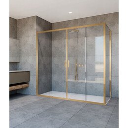 Душевое ограждение Vincea Garda 170x80 см VSR-1G28017CLG, золото/прозрачное - фото 
