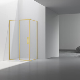 Душевое ограждение Vincea Slim 120x90 см VSR-4SLP9012CLG (стекло 8 мм) золото/прозрачное - фото 