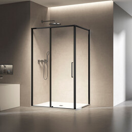 Душевое ограждение Vincea Slim 130x80 см VSR-6SL8013CLB (стекло 8 мм) чёрный/прозрачное - фото 