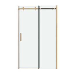 Душевая дверь Grossman  Classic 160 см 100.K33.04.160.32.00 (стекло 8 мм) золото/прозрачное - фото 