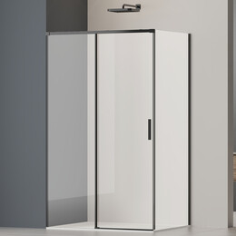 Душевое ограждение Vincea Soft 2 120x90 см VSR-3SO29012CLB, чёрный/прозрачное - фото 