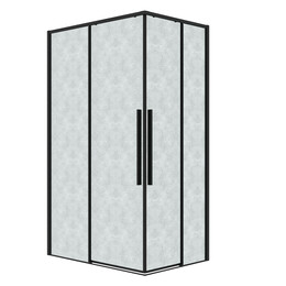 Душевое ограждение Grossman Galaxy 90х70 см 300.K33.01.9070.21.02, чёрный/шиншилла - фото 