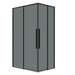 Душевое ограждение Grossman Galaxy 90х70 см 300.K33.01.9070.21.10, чёрный/тонированное - фото 