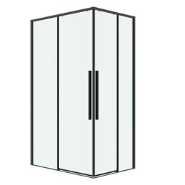Душевое ограждение Grossman Galaxy 100х80 см 300.K33.01.1080.42.00, оружейная сталь/прозрачное - фото 