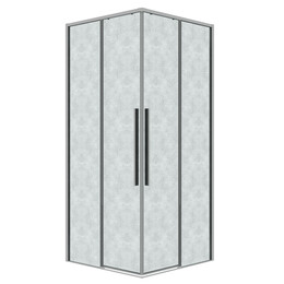 Душевое ограждение Grossman Galaxy 100х100 см 300.K33.01.1010.10.02, хром/шиншилла - фото 