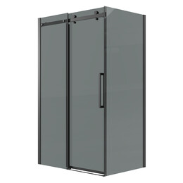 Душевое ограждение Grossman Classic 160х80 см 120.K33.04.1680.21.10 (стекло 8 мм) чёрный/тонированное - фото 