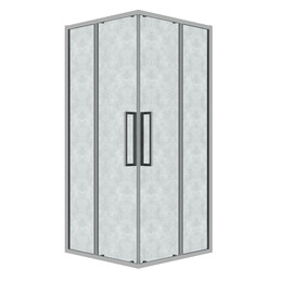 Душевое ограждение Grossman Cosmo 100х100 см 300.K33.02.1010.10.02, хром/шиншилла - фото 
