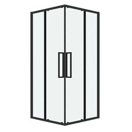 Душевое ограждение Grossman Cosmo 90х90 см 300.K33.02.9090.21.00, чёрный/прозрачное - фото 