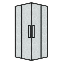 Душевое ограждение Grossman Cosmo 80х80 см 300.K33.02.8080.21.02, чёрный/шиншилла - фото 