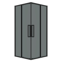 Душевое ограждение Grossman Cosmo 100х100 см 300.K33.02.1010.21.10, чёрный/тонированное - фото 