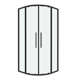 Душевое ограждение Grossman Cosmo 90х90 см 301.K33.02.9090.21.00, чёрный/прозрачное - фото 