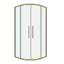 Душевое ограждение Grossman Cosmo 100х100 см 301.K33.02.1010.32.00, золото/прозрачное - фото 