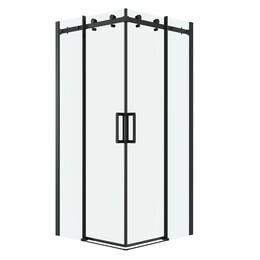 Душевое ограждение Grossman Classic 100х100 см 300.K33.04.1010.21.00 (стекло 8 мм) чёрный/прозрачное - фото 