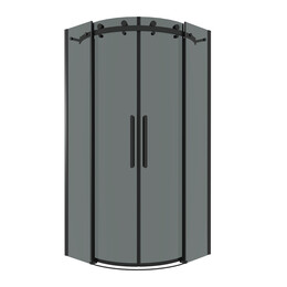 Душевое ограждение Grossman Classic 90х90 см 301.K33.04.9090.21.10 (стекло 8 мм) чёрный/тонированное - фото 