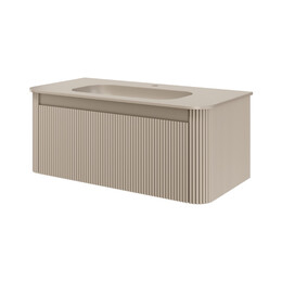 Тумба подвесная с раковиной-столешницей Armadi Art Voi 100 см 782-100-R-D (раковина 786-100-D) daphne - фото 