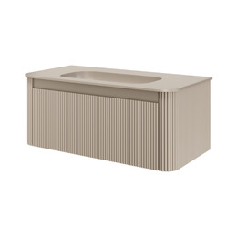 Тумба подвесная с раковиной-столешницей Armadi Art Voi 100 см 782-100-R-D (раковина 786-100-D без отв.) daphne - фото 