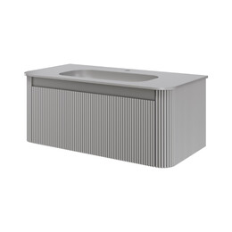 Тумба подвесная с раковиной-столешницей Armadi Art Voi 100 см 782-100-R-L (раковина 786-100-L) luna - фото 