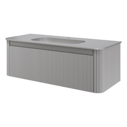 Тумба подвесная с раковиной-столешницей Armadi Art Voi 120 см 782-120-R-L (раковина 786-120-L) luna - фото 