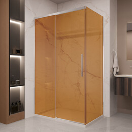 Душевое ограждение Vincea Stella 120x90 см VSR-1ST9012GS (стекло 8 мм) хром/янтарь - фото 