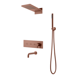 Душевая система для ванны Boheme Fusion 130-2-BRB (со скрытой частью) бронза брашированная - фото 