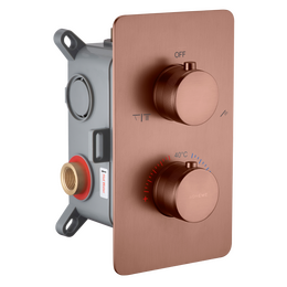 Термостат для душа Boheme Сell 134-2-BRB (со скрытой частью) брашированная бронза - фото 