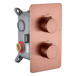 Термостат для душа Boheme Сell 134-2-CB (со скрытой частью) брашированная медь - фото 