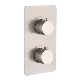 Термостат для душа Boheme Сell 134-2-NB (со скрытой частью) никель - фото 