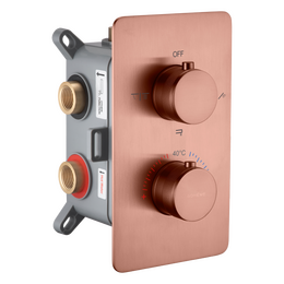 Термостат для ванны Boheme Сell 134-3-CB (со скрытой частью) брашированная медь - фото 