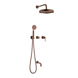 Душевая система для ванны Boheme Eterna 174-2-CB (со скрытой частью) медь брашированная - фото 