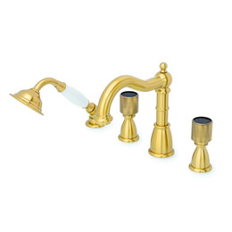 Смеситель для ванны Boheme Royal Cristal 391-Royal/CRST black, бронза - фото 