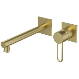 Смеситель для раковины настенный Iddis Duna DUNMG00i65, золото матовое - фото 